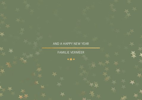Kerstkaart Christmas groen en goud - Een gouden kerst 3