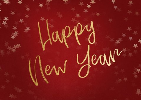 Kerstkaart Christmas rood en goud - Een gouden kerst 2