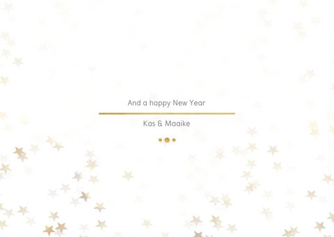 Kerstkaart Christmas wit met goud - Een gouden kerst 3