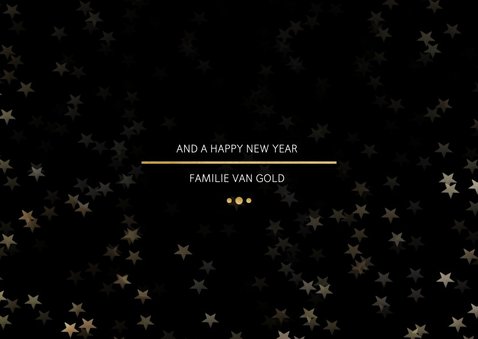 Kerstkaart Christmas zwart met goud - Een gouden kerst 3
