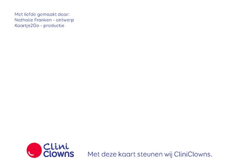 Kerstkaart CliniClowns winter 2