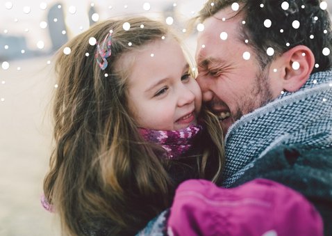 Kerstkaart confetti 'Merry Christmas' met grote foto 2