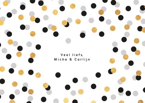 Kerstkaart confetti met goudlook 3