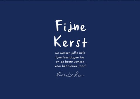 Kerstkaart Delfts blauwe tekeningen foto's fijne kerst 3