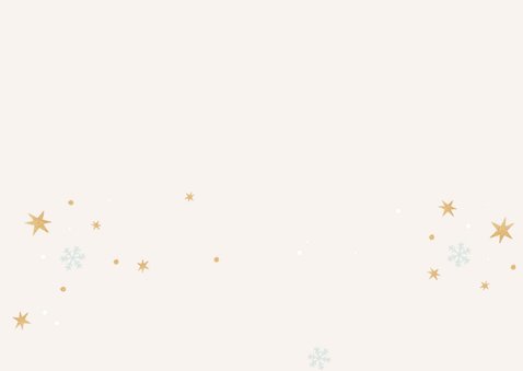 Kerstkaart diertjes jaartal als pakjes op weg naar kerstboom Achterkant