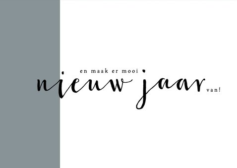 Kerstkaart, donkerblauw met 2 foto's en leuke typografie 3