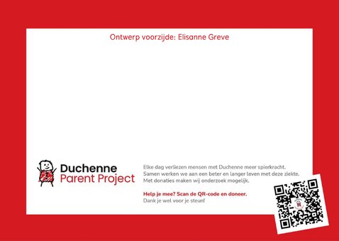 Kerstkaart Duchenne Parent Project paard en kerstboom 2