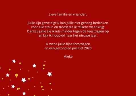 Kerstkaart een dikke knuffel voor steun 3