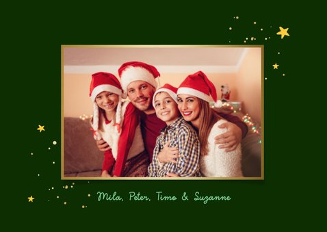 Kerstkaart elfjes van de kerstman vrolijk illustratie kerst 2