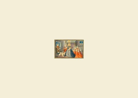 Kerstkaart engelen kerststal religieus Achterkant