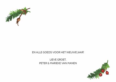 Kerstkaart feestdagen met foto 3