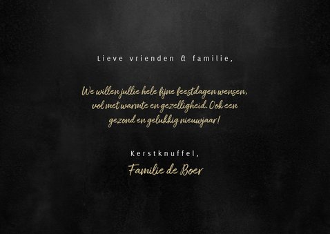 Kerstkaart fijne feestdagen fotocollage 2020 gouden spetters 3