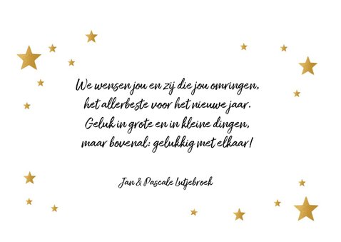 Kerstkaart Fijne Feestdagen goudlook 3