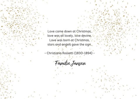 Kerstkaart foto collage goudlook 3