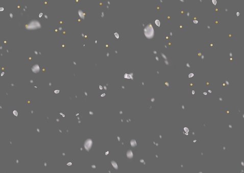 Kerstkaart foto-effect van sneeuw en goudstipjes 2