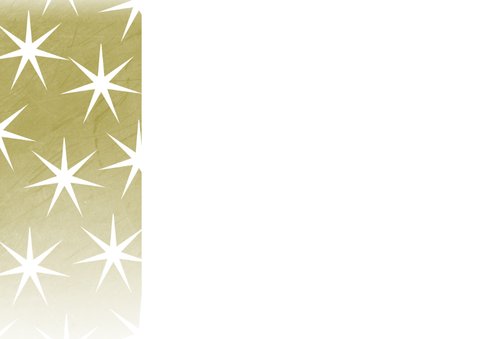 Kerstkaart foto en goud met sterren 2