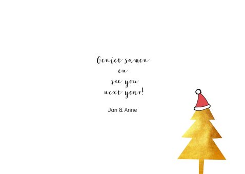 Kerstkaart foto kerstmuts grappig 3