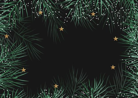 Kerstkaart foto met 2027 in goud Achterkant