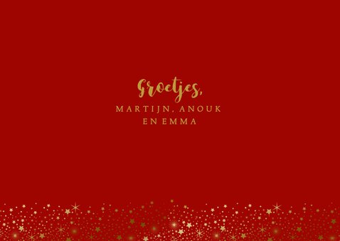 Kerstkaart foto sterren goudlook 3