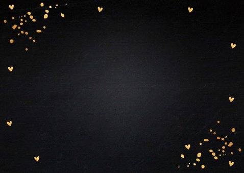 Kerstkaart fotocollage gouden confetti rechthoekig 2