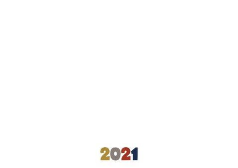 Kerstkaart fotocollage grote cijfers 2021 Achterkant