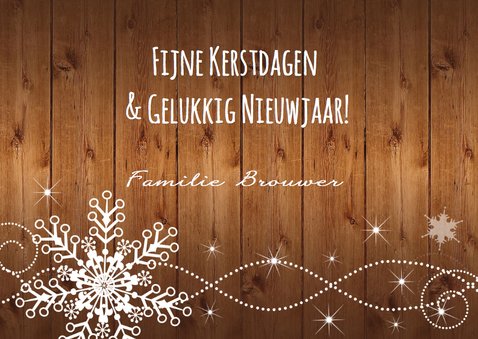 Kerstkaart fotocollage hout donker 3