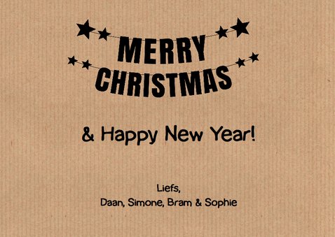 Kerstkaart fotocollage kraft slinger 3