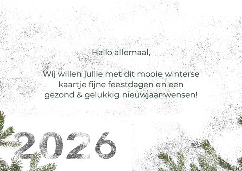 Kerstkaart fotostapel op sneeuw en hout 3