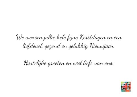 Kerstkaart geluksroosjes 3