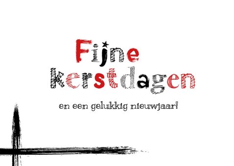 Kerstkaart getekende letters 3