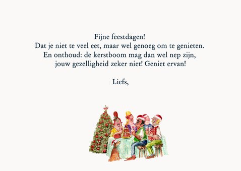Kerstkaart gezellig kerstdiner 3