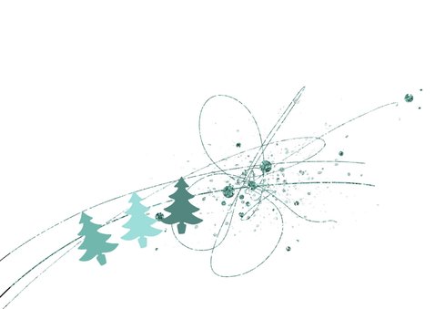 Kerstkaart Glitter Kerstboom 2