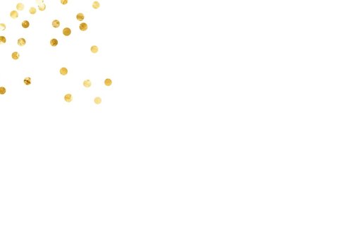 Kerstkaart goud confetti en eigen foto 2