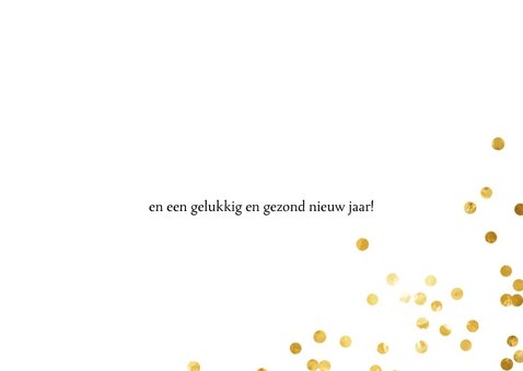 Kerstkaart goud confetti en eigen foto 3