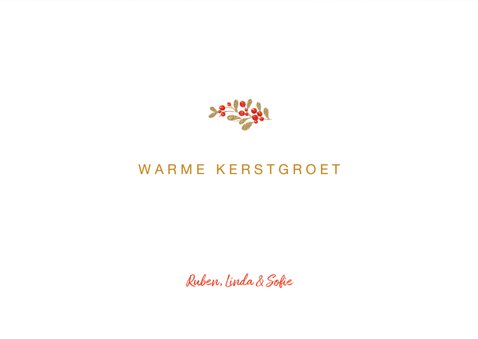 Kerstkaart goud foto 2023 3