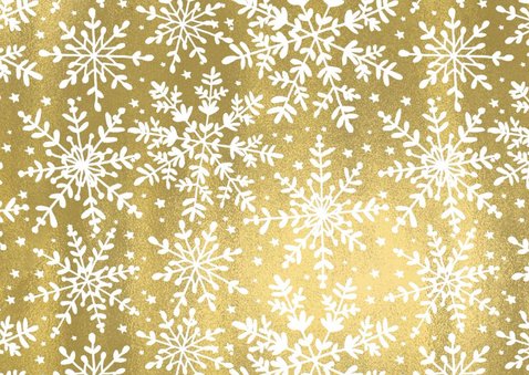 Kerstkaart Goud Sneeuw 2