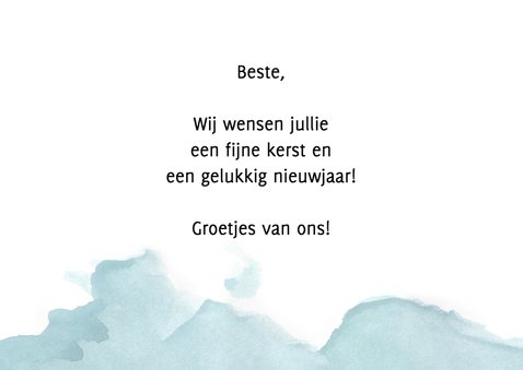 Kerstkaart goud waterverf 3