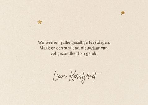 Kerstkaart gouden 2026 met foto 3