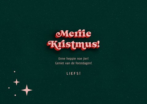 Kerstkaart grappig Merrie Kristmus retro 3