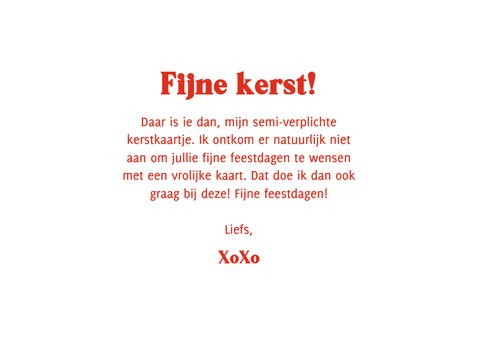 Kerstkaart grappig typografie mijn verplichte kerstkaart 3