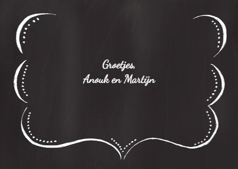 Kerstkaart handlettering krijt 3