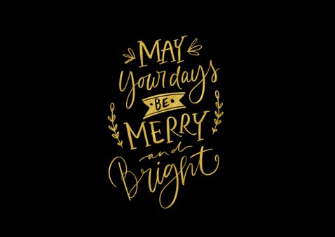 Kerstkaart Happy Christmas met champagne 2