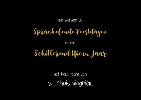 Kerstkaart Happy Christmas met champagne 3