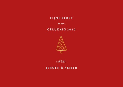Kerstkaart 'holly jolly' goudlook met foto's 3