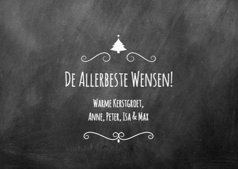 Kerstkaart hout sterren kerstbal 3