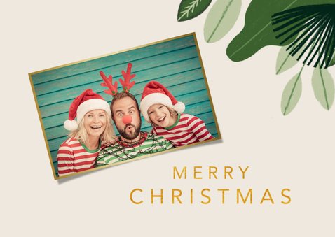 Kerstkaart jungle bells met aapjes 2