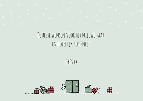 Kerstkaart kadootjesboom illustratie 3