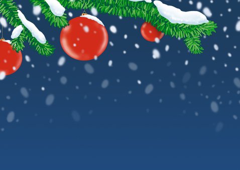 Kerstkaart kerstbal Merry Christmouse 2