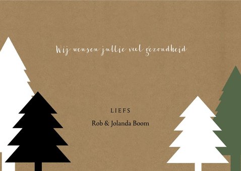 Kerstkaart kerstbomen met foto 3