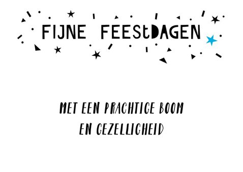 Kerstkaart kerstboom versiering vogel blauw goud look 2